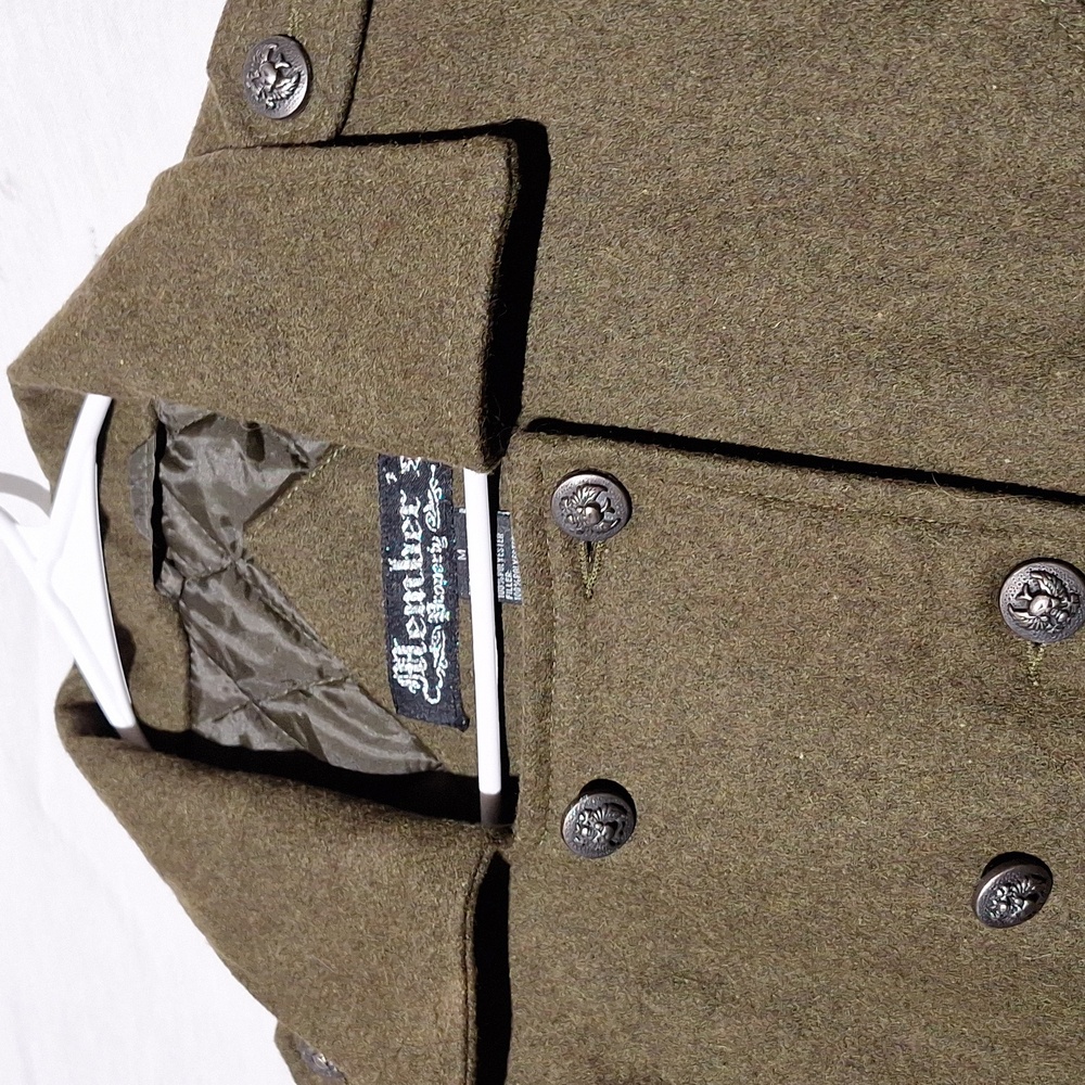 Wool Double-Breasted Pea Coat, Cropped, Members brand Sz 8 NWOT - Picture 6 of 12